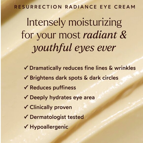 NWT Resurrection Radiance Eye Cream-.16oz Travel Size in box - Picture 6 of 7